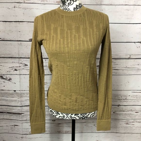 J Brand Kohler Cotton Knit Lightweight Sweater Kelp XS S - Picture 1 of 10